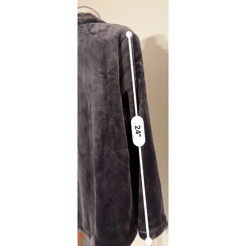 32 Degrees Plush Faux Fur Full-Zip Jacket in Dark Brown - Picture 5 of 11